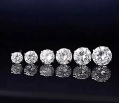 Elegant Four-Prong Silver Studs