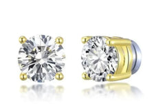 Elegant Four-Prong Silver Studs