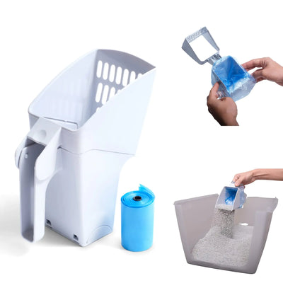 ALL-IN-ONE Kitty Litter Scoop & Bag System