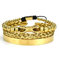 Elegant Roman Trio Bracelet Set
