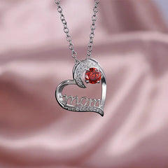 Mother's Love Heart Zircon Necklace