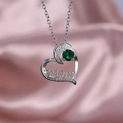 Mother's Love Heart Zircon Necklace