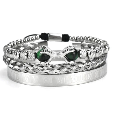 Elegant Roman Trio Bracelet Set