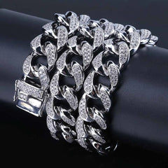 Men's Gold & Silver Cuban Zircon Chain